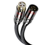 SKW Professionnel symétrique Microphone Câble, Haute Qualité 3-pin XLR Mâle vers Femelle Câble Audio XLR pour Microphone, mélangeur de son, cartes son externes, haut-parleurs(2M, 1 Câble)