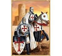 skwff 5D Diamant Peinture Plein Foret, Broderie Point De Croix Arts Craft pour Home Wall Decor Chevalier De Guerre Abstrait Chevalier, peinture décorative de salon 30 * 40cm