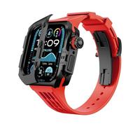 SKXMOD Kit de bracelet de montre de luxe en alliage de titane, pour Apple Watch Ultra 2 49 mm et bracelet de montre en silicone, pour iWatch Series 9 8 7 6 5 4 SE 45 mm, 45MM, Agate