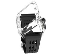 SKXMOD Kit de modification de luxe Glacier pour iWatch Series 9 8 7 6 5 4 SE - Coque transparente pour Apple Watch Series 44 mm 45 mm - Accessoires de bracelet de rechange, 45MM, Agate