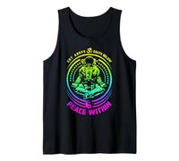 Sky Above Earth Below Peace Within Yoga Astronaute Zen Om Débardeur