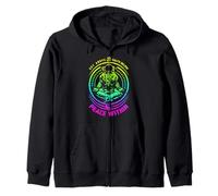 Sky Above Earth Below Peace Within Yoga Astronaute Zen Om Sweat à Capuche