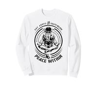 Sky Above Earth Below Peace Within Yoga Astronaute Zen Om Sweatshirt