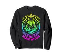 Sky Above Earth Below Peace Within Yoga Astronaute Zen Om Sweatshirt