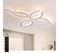 Sky angle Plafonnier LED avec Télécommande - Lumière Dimmable 30W - Suspension Plate pour Salon, Chambre, Salle de Bain, Cuisine