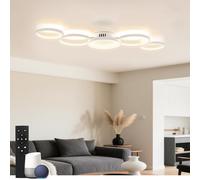Sky angle Smart Plafonnier Contrôle Alexa/Google Home - Lumière Dimmable avec Télécommande - Blanc/Rond 100cm 50W 3000K-6500K - Pour Salon, Chambre, Cuisine
