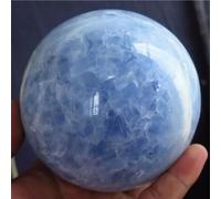 Sky Blue Azure Celestite Crystal Ball Sphere Ornaments (Size : 650-700g) Gemstone Stone