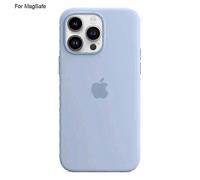 (Sky Blue, Multicolor) g2J For iPhone 14 Pro Case Compatible with MagSafe Liquid Silicone H6f Phone Back Cover [Induction P