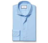 Sky blue non-iron twill cutaway slim fit shirt