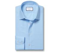Sky blue non-iron twill slim fit shirt