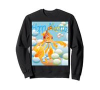 Sky-Blue Souhaite Un Joyeux Poisson Rouge de Norouz Sweatshirt