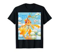 Sky-Blue Souhaite Un Joyeux Poisson Rouge de Norouz T-Shirt