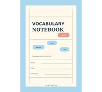 Sky Blue Vocabulary Notebook: Language Learning Journal for Vocabulary Building, Word Practice and Study Notes