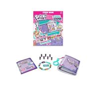Sky Castle Sticki Rolls Sticki Book Series 2, Bracelet Autocollant Portable et partageable, 120 Mini Autocollants, Bracelet et Livre Sticki Book, Couleurs et Styles Assortis