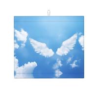 Sky Cloud Tapis de comptoir de cuisine antidérapant avec corde de suspension 45,7 x 40,6 cm Tapis de vidange absorbant Convient pour les comptoirs, éviers et supports de vidange