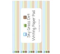 Sky Grass Dirt Handwriting Paper Notebook Pad: Handwriting Manuscript Cursive Sky Grass Ground/Dirt/Mud Alphabet English Writing Paper Pad Sheets for Kids