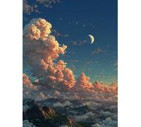 Sky Moon,1500-piece DIY Landscape Puzzle,Children's and Adults' Jigsaw Puzzle Creative Toys,57x87cm