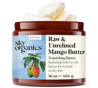 Sky Organics | Beurre de mangue pour le corps et le visage | 100 % non transformé et non raffiné | Pour hydrater, équilibrer et unifier le teint | 454 g