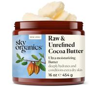 Sky Organics Le beurre de cacao brut, 100% Pure Raw Beurre de cacao peau 16 oz nourrissantes, hydratantes et guérison, pour la peau sèche, vergetures - pour les soins de la peau