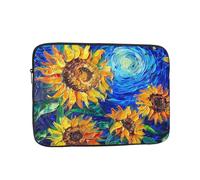 Sky Sunflower Housse pour ordinateur portable de 12" pour homme et femme, résistante à l'eau, résistante aux chocs