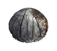 Sky Through The Tree Bonnet de douche multi-scène et multi-usages double couche imperméable pour adultes, enfants, hommes et femmes.