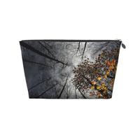 Sky Through The Tree Trousse de toilette de voyage en cuir pour homme et femme, Argenté., Taille unique