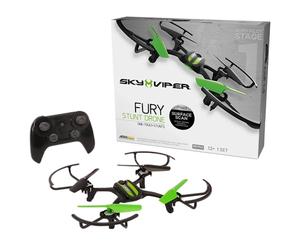 Sky Viper Fury Stunt Drone avec technologie de balayage de surface, micrologiciel de qualité professionnelle offrant un vol simple et stable pour les débutants et les amateurs, comprend un capteur de