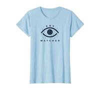 Sky Watcher Emblème œil céleste Observation des étoiles T-Shirt, Femme, Bleu Céleste, L