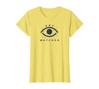 Sky Watcher Emblème œil céleste Observation des étoiles T-Shirt, Femme, Citron, XS