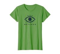 Sky Watcher Emblème œil céleste Observation des étoiles T-Shirt, Femme, Herbe, XXL