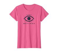 Sky Watcher Emblème œil céleste Observation des étoiles T-Shirt, Femme, Rose chiné, XS
