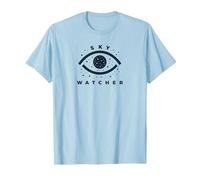 Sky Watcher Emblème œil céleste Observation des étoiles T-Shirt, Homme, Bleu Céleste, L