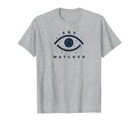 Sky Watcher Emblème œil céleste Observation des étoiles T-Shirt, Homme, Gris Chiné, XL