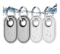 SkyArmor Lot de 4 coques pour Samsung Smart Tag 2 avec porte-clés, coque intégrale en TPU étanche IPX8 pour Galaxy SmartTag2, support de protection anti-rayures pour sacs à dos/voiture/clés/bagages