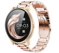 SkyBand Metal Acier Classique Bracelet De Remplacement Compatible pour Montre connectée AGPTEK LW11 (Or Rose)