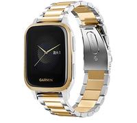 SkyBand Metal Acier Classique Bracelet De Remplacement Compatible pour Montres connectées Garmin Venu Sq (Oro & Plata)
