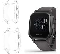 SkyBand TPU Silicone Coque Compatible pour Montres connectées Garmin Venu Sq (Transparent + Transparent)
