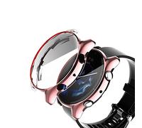 SkyBand TPU Silicone Coque Contient Un Protecteur d'écran Compatible pour Montres connectées Amazfit GTR 3 / Amazfit GTR 3 Pro (Rose)