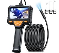 SKYBASIC Caméra Endoscopique,avec Écran IPS 4,3 Pouces, Caméra d'inspection des égouts et des canalisations, caméra étanche IP67 en Forme de Serpent, avec 8 LED Réglables, Câble Semi-Rigide de 5M
