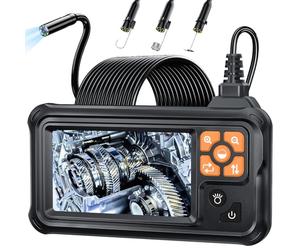 SKYBASIC Endoscope Industrielle, Caméra de Inspection HD 1080P avec Écran IPS 4,3 Pouces, Caméra Endoscopie IP67 Étanche avec 8 LED, Caméra Serpent pour Automobile, Mur, Canalisation-10M
