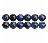 SKYBEADS Oeil de Tigre Pierre Gemmes Ronde 8mm creation de bijoux Longueur 38cm environ 46 pcs (Naturelles l'oeil de Tigre Couleur Teintées)