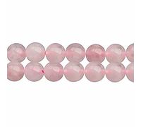 SKYBEADS Perle Ronde en Quartz Rose 6mm Naturelles Pierre Gemmes sur fil pour Bijoux Longueur 38cm environ 60 pcs