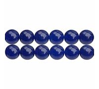 SKYBEADS Perles Calcédoine Bleus Teintées Rondes 6mm Pierre Semi Précieuse pour Bijoux Longueur 38cm environ 60 pcs