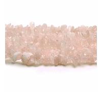 SKYBEADS Perles Chips en Quartz Rose Irrégulier 3-8mm Cristaux et Pierres Pecieuses Naturelles pour Bijoux Longueur 78cm