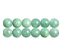SKYBEADS Perles en Jadéite Vert Pierre Naturelle pour Creation de Bijoux Rondes 8mm Longueur 38-40cm Environ 46 Pcs
