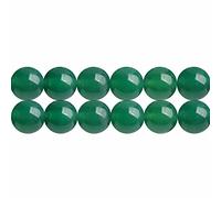 SKYBEADS Perles Naturelles en Agate Vert Ronde 6mm Pierre Précieuse pour Bijoux Longueur 38cm environ 60 pcs
