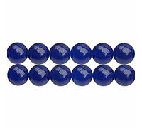 SKYBEADS Perles Pierre de Calcédoine Bleus Teintées Rondes 8mm pour Bijoux Longueur 38cm environ 46 pcs