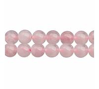 SKYBEADS Perles Quartz Rose Rondes 10mm Naturelles Pierre Gemmes pour Bijoux Longueur 38cm environ 35 pcs