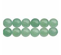 SKYBEADS Pierres Gemmes pour la Création de Bijoux Naturelles Perles Aventurine Verte Rondes 8mm Longueur 38cm environ 46 pcs
