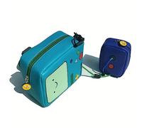 Skybird Adventure Time Single Shoulde Sac à dos Finn Jake BMO Sac à bandoulière Sac à bandoulière Beemo Enfants Cadeaux d'anniversaire Décoration de fête Sac PU, Vert, L